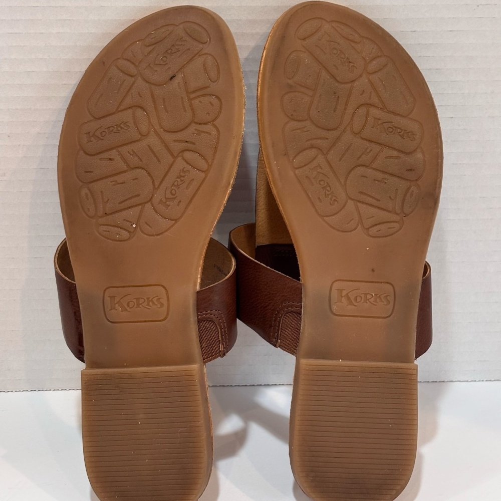 Kork-Ease Women's Brown Sandals SZ 8 Flat Slip-On - Picture 9 of 10